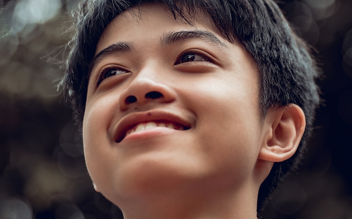 smiling teenage boy